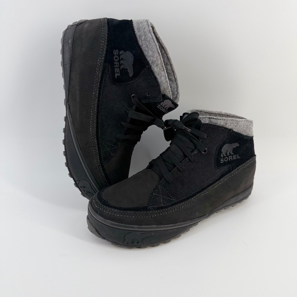 SOREL Men's Size 13 NM1573-010 Black Charcoal High Top Winter Shoes Box EUC